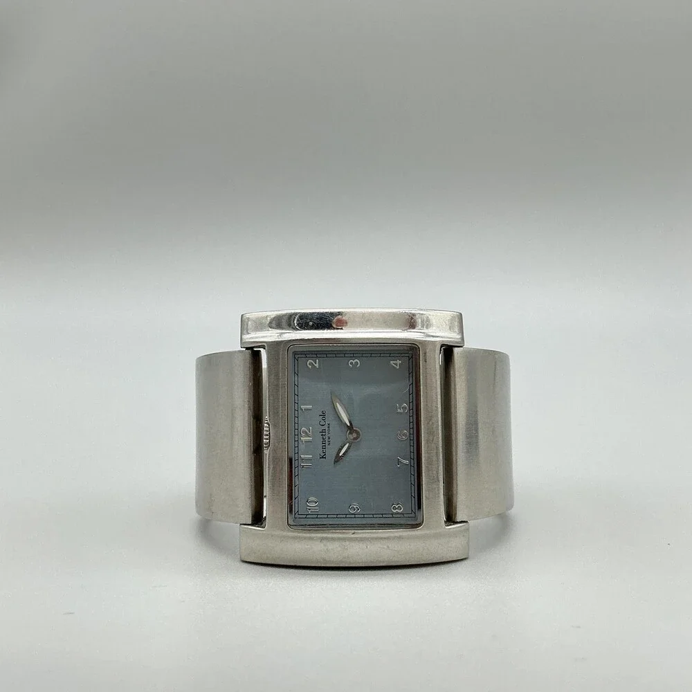 Kenneth Cole New York Womens Watch 37mm Blue Dial Stainless New Battery 5.9